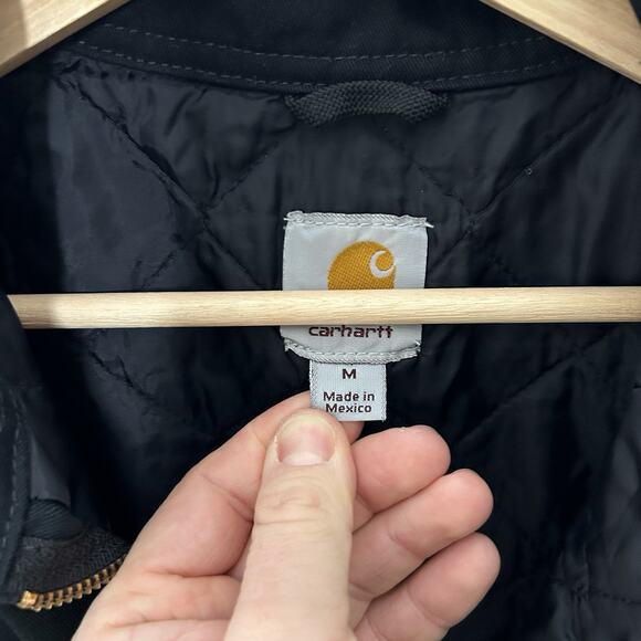 Carhartt Quilted Twill Detroit Work Jacket “Black” J293 - Picture 8 of 10